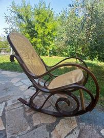 sedia a dondolo vintage anni 70