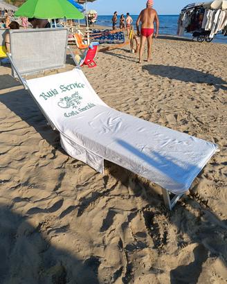 Telo coprilettino da spiaggia.