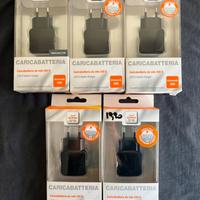 Set 5pz Caricatori 2 entrate usb carica veloce new