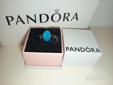 CHARM COMPATIBILE AZZURRO SATINATO SFACCETTATO 