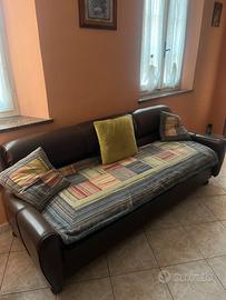 Divano in Pelle Marrone