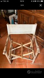 Sedie da regista in bambu