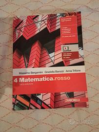 libro di matematica .rosso