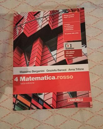 libro di matematica .rosso