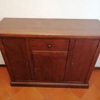 Mobile consolle legno arte povera porta 120 cm