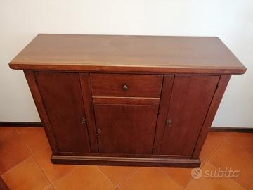 Mobile consolle legno arte povera porta 120 cm