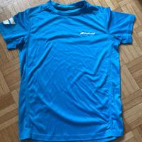 T-shirt tennis azzurra babolat 10-12 anni