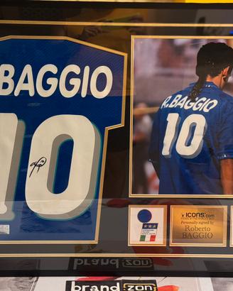 Maglia Italia Roberto Baggio Firmata Icons Coa