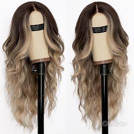 Aisi Hair Parrucca biondo rame ombré da donna, sin