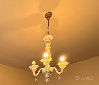 lampadario veneziano in vetro di Murano