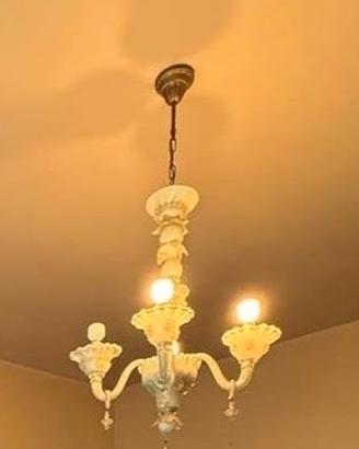 lampadario veneziano in vetro di Murano