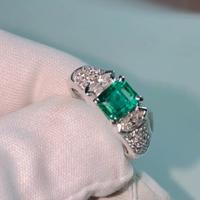 Anello oro18k  Smeraldo Colombia e diamanti