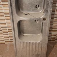 lavandino doppio in inox