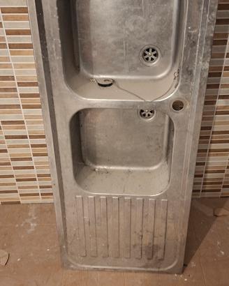 lavandino doppio in inox