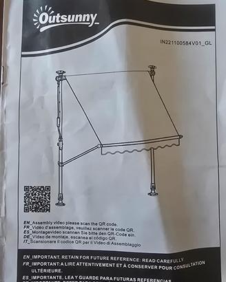 tenda da sole 3 x1.8