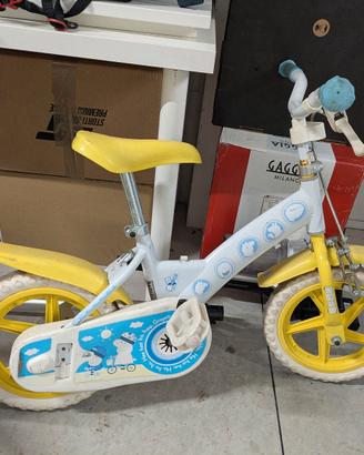 Bici bambini 16 pollici con rotelle