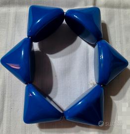 Bracciale donna geometrico blu cobalto