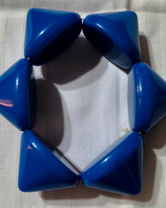 Bracciale donna geometrico blu cobalto