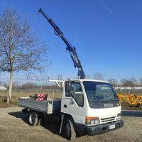 Isuzu npr35 gru rf2500/2+cassone fisso 3,2 metri