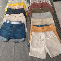 ABBIGLIAMENTO BIMBO PANTALONCINO 6/9 MESI 15 PEZZI