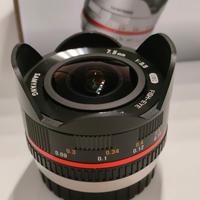 Obbiettivo fish eye micro 4/3  (MFT) Samyang 7,5mm