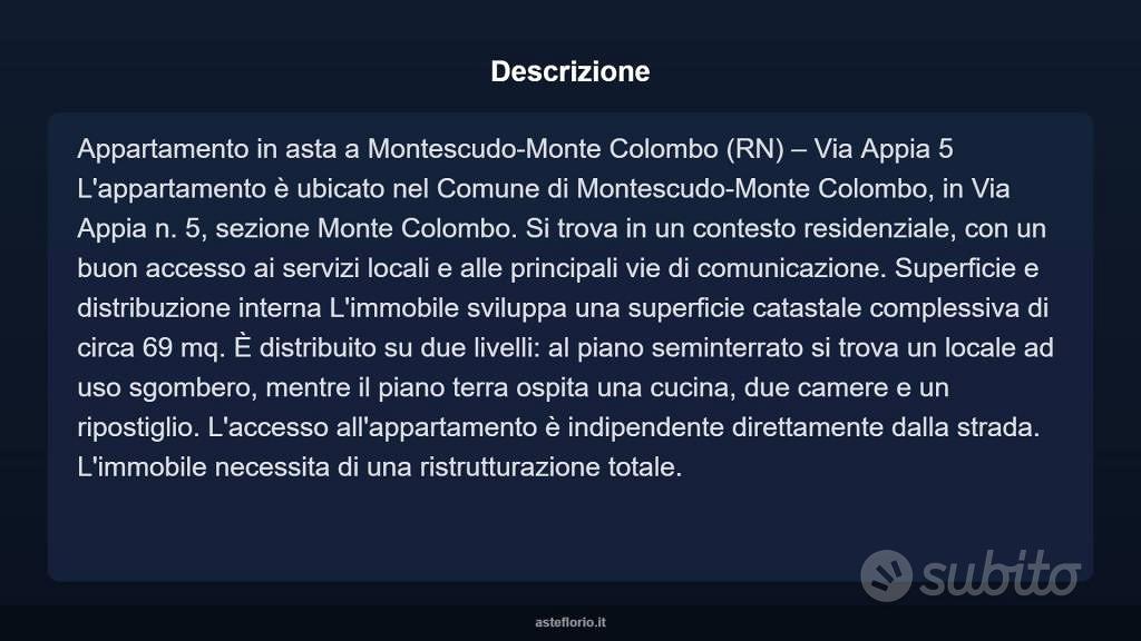 Appartamento – Monte Colombo, Taverna - Vista 3