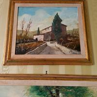 2 quadri con casale di Pieri