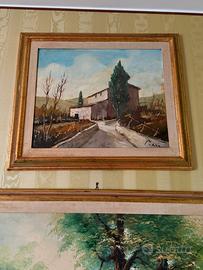 2 quadri con casale di Pieri