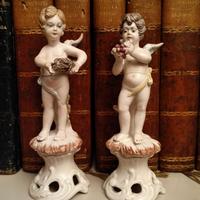 Coppia di putti stile Capodimonte