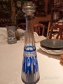Bottiglia vintage cristallo di Boemia 