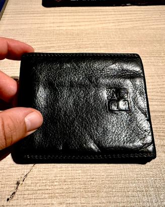 PORTAFOGLIO IN PELLE BOSS NERO