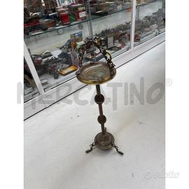 POSA CENERE IN OTTONE LAVORATO 67 CM