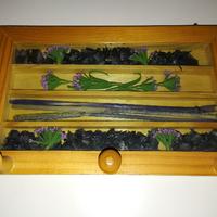 Appendi stracci o portachiavi legno e vetro