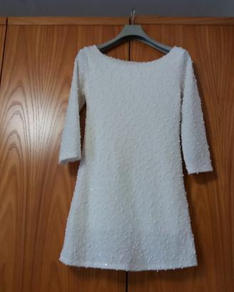 Mini abito (tubino) in cotone Bianco