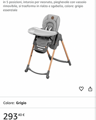 Seggiolone mai usato