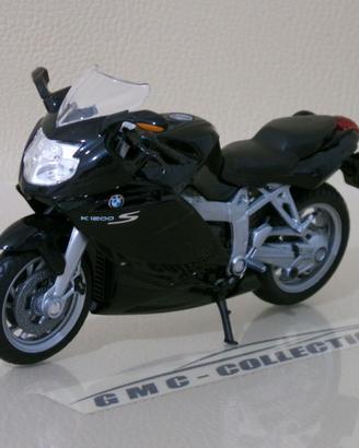 Bmw K1200 S 2004 Nero Black Moto Welly 1/18