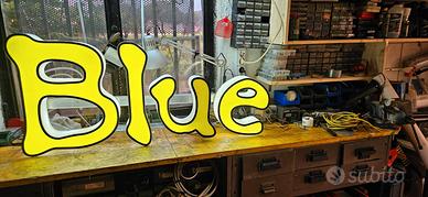 INSEGNA LUMINOSA SCRITTA BLUE RECUPERO INDUSTRIALE