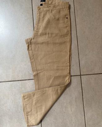 Pantaloni Donna Lino Bonprix Beige