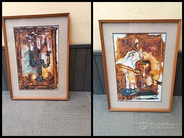 2 quadri dipinti a olio