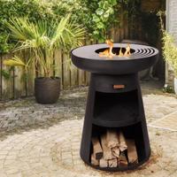Barbecue a legna con piastra e carrello