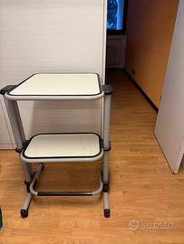 mobiletto da ufficio grigio, capiente
