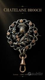 Antica e rara chatelaine brooch fine ‘800