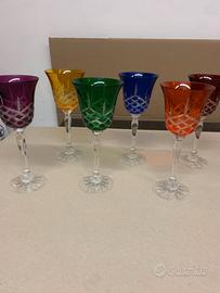 Bicchieri cristallo decorato