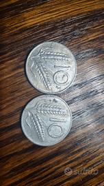RARE MONETE DA 10 LIRE - 1955 e 1976