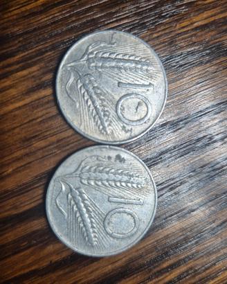 RARE MONETE DA 10 LIRE - 1955 e 1976