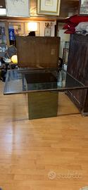 Tavolo design anni 60 base specchio