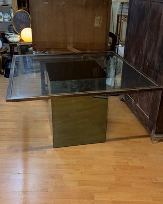 Tavolo design anni 60 base specchio