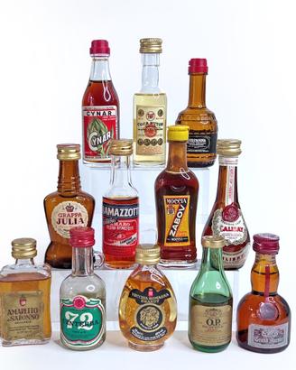 12 MINIATURE LIQUORI VINTAGE Lotto #3 di 4