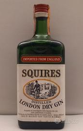 bottiglia vintage Squires London dry gin sigillata