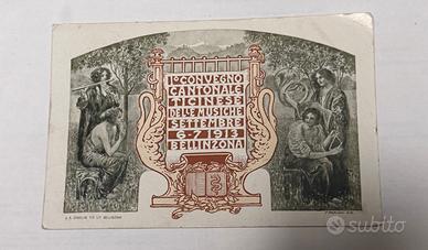 CARTOLINA 1 CONVEGNO CANTONALE TICINESE 6-7 1913 B